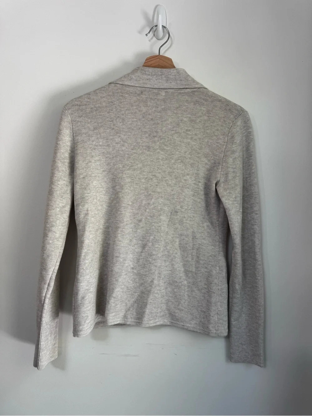 NWT J.Crew Open Front Sweater Blazer Cardigan | Heather Oatmeal | Size XXS - Picture 3 of 5